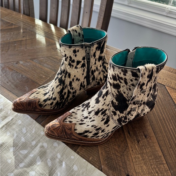 Myra Bag Black and Brown Ankle Boots - Picture 3 of 4